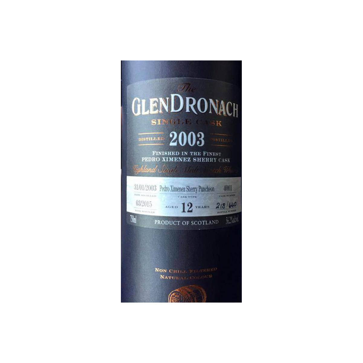 GlenDronach Single Cask 2003 12 Years Single Malt Whisky
