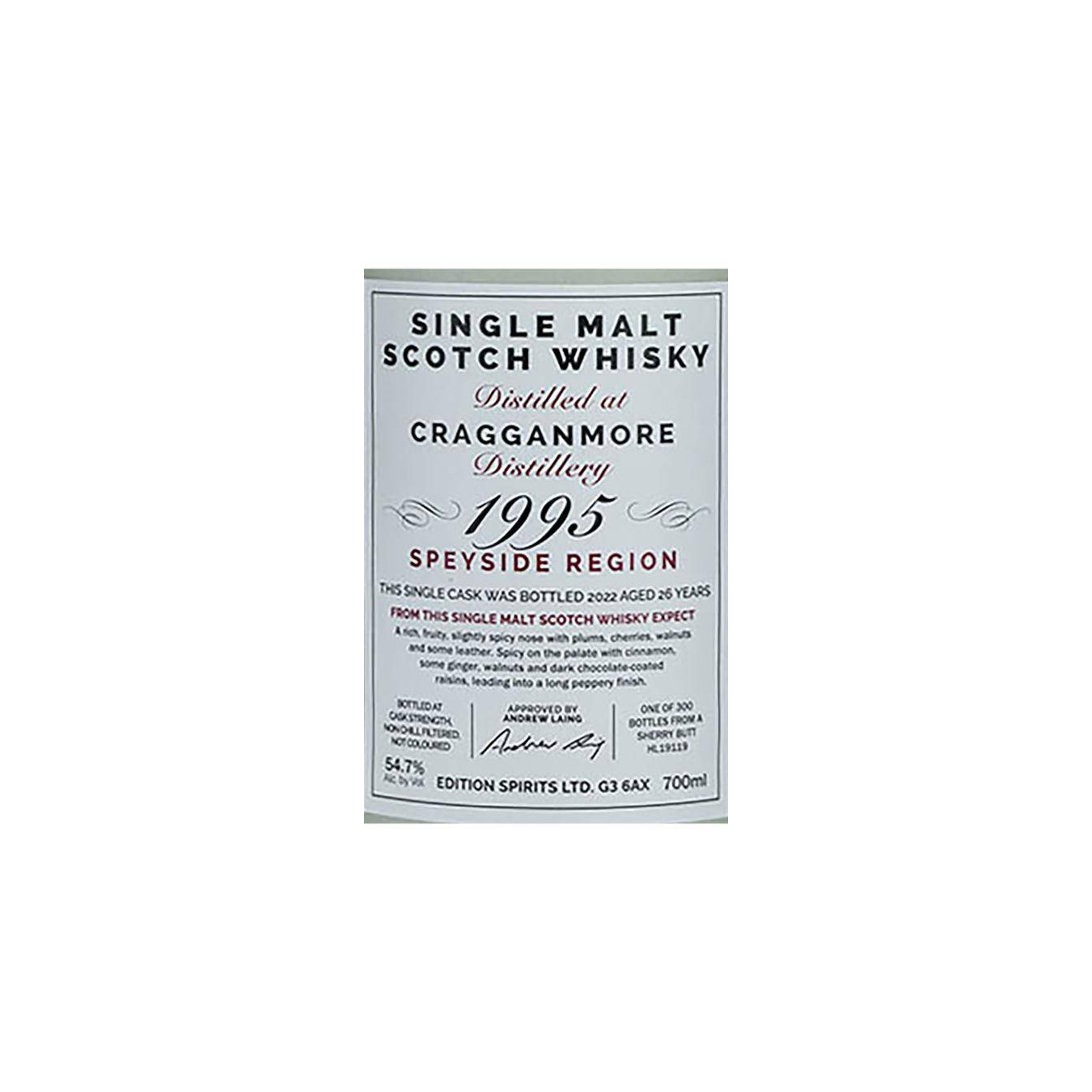 Cragganmore The First Editions 1995 26 Years Single Malt Whisky 3