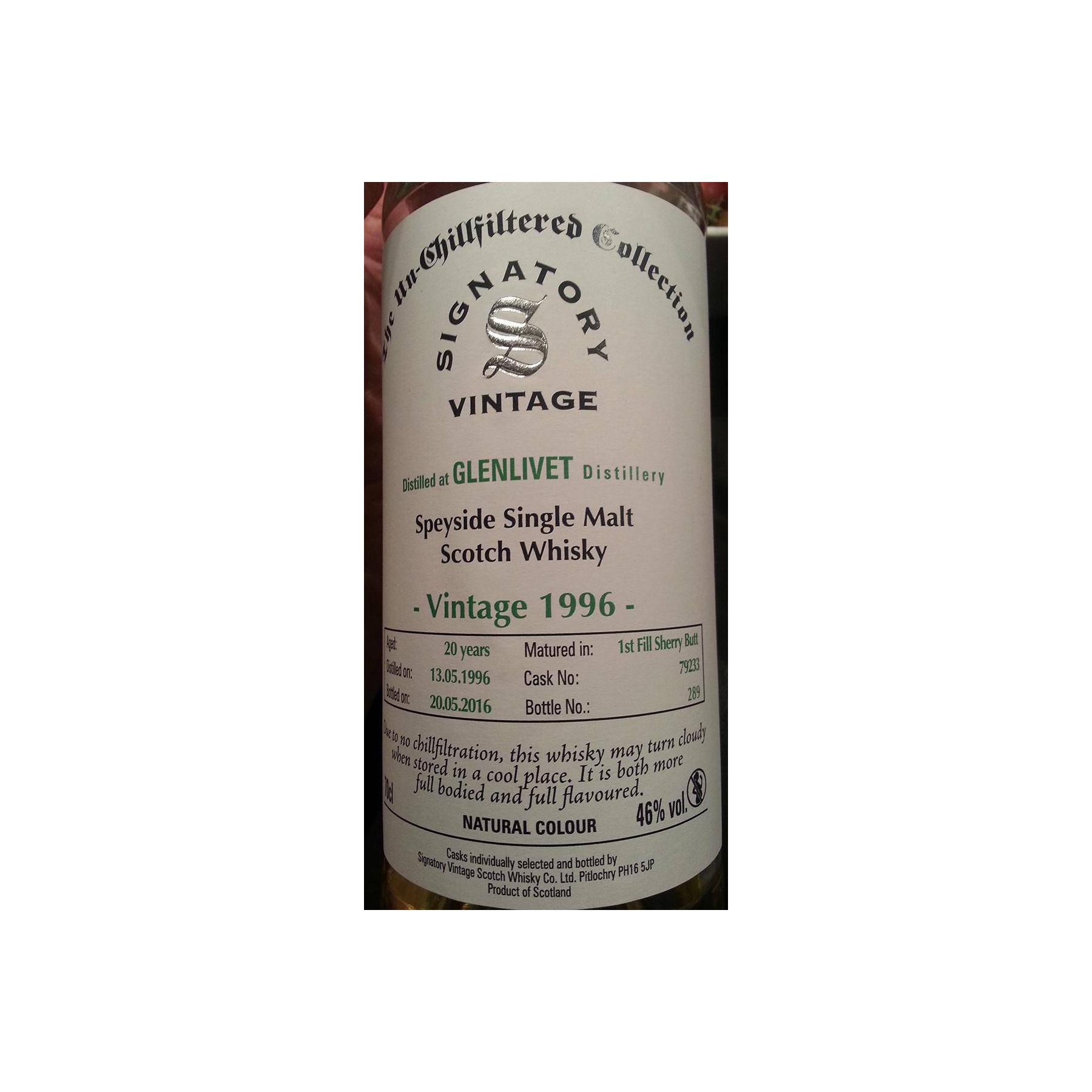 The Glenlivet The Un-Chillfiltered Collection 1996 20 Years Single Malt Whisky