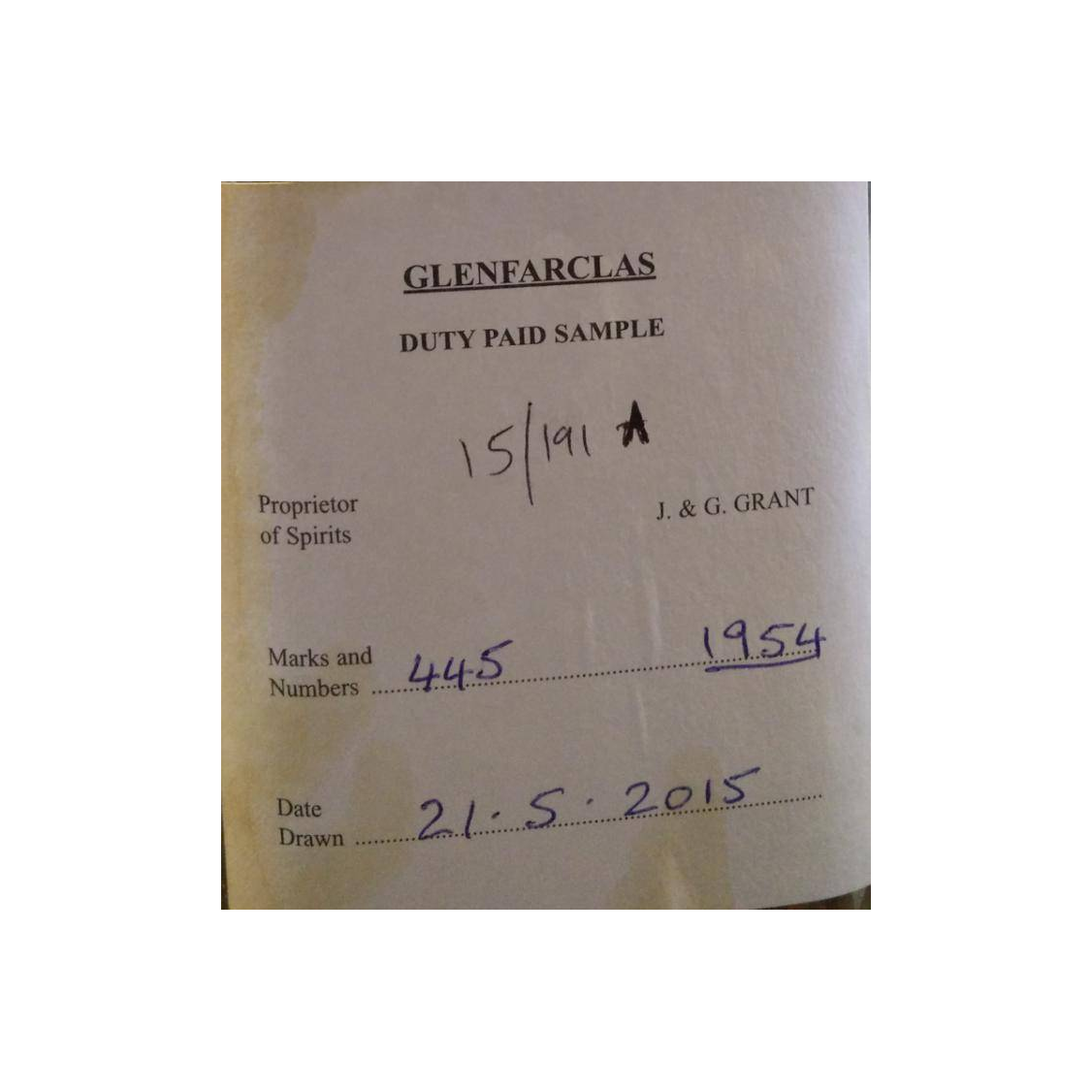 Glenfarclas 1954 61 Years Single Malt Whisky