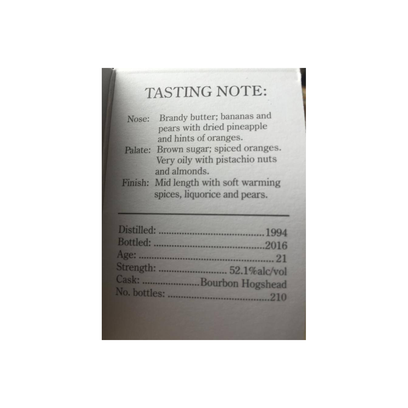Mortlach Single Cask 1994 21 Years Single Malt Whisky 2