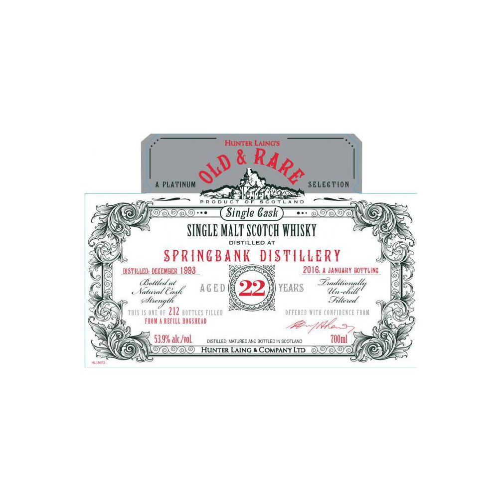 Springbank 1993 22 Years Single Malt Whisky 2