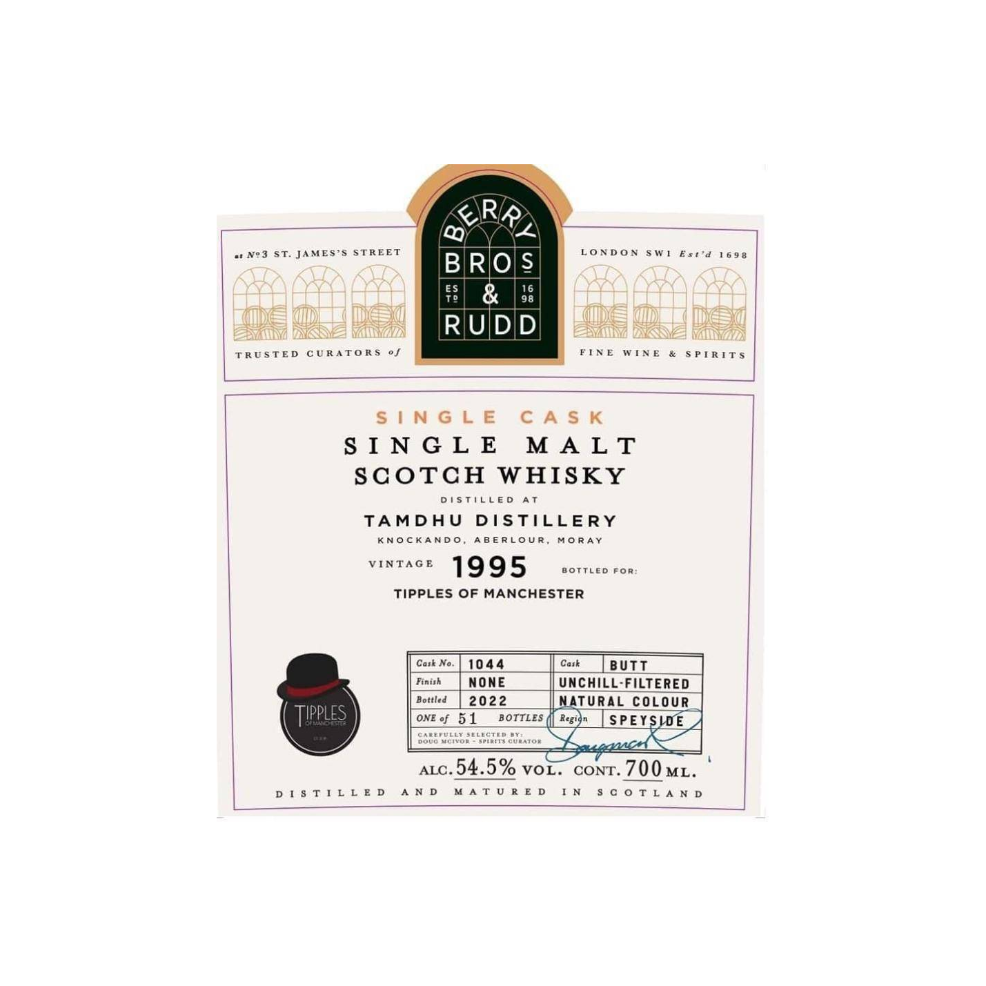 Tamdhu Single Cask 1995 27 Years Single Malt Whisky