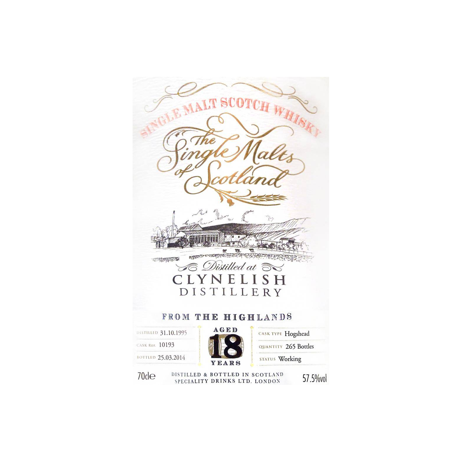 Clynelish The Single Malts of Scotland 1995 18 Years Single Malt Whisky 2