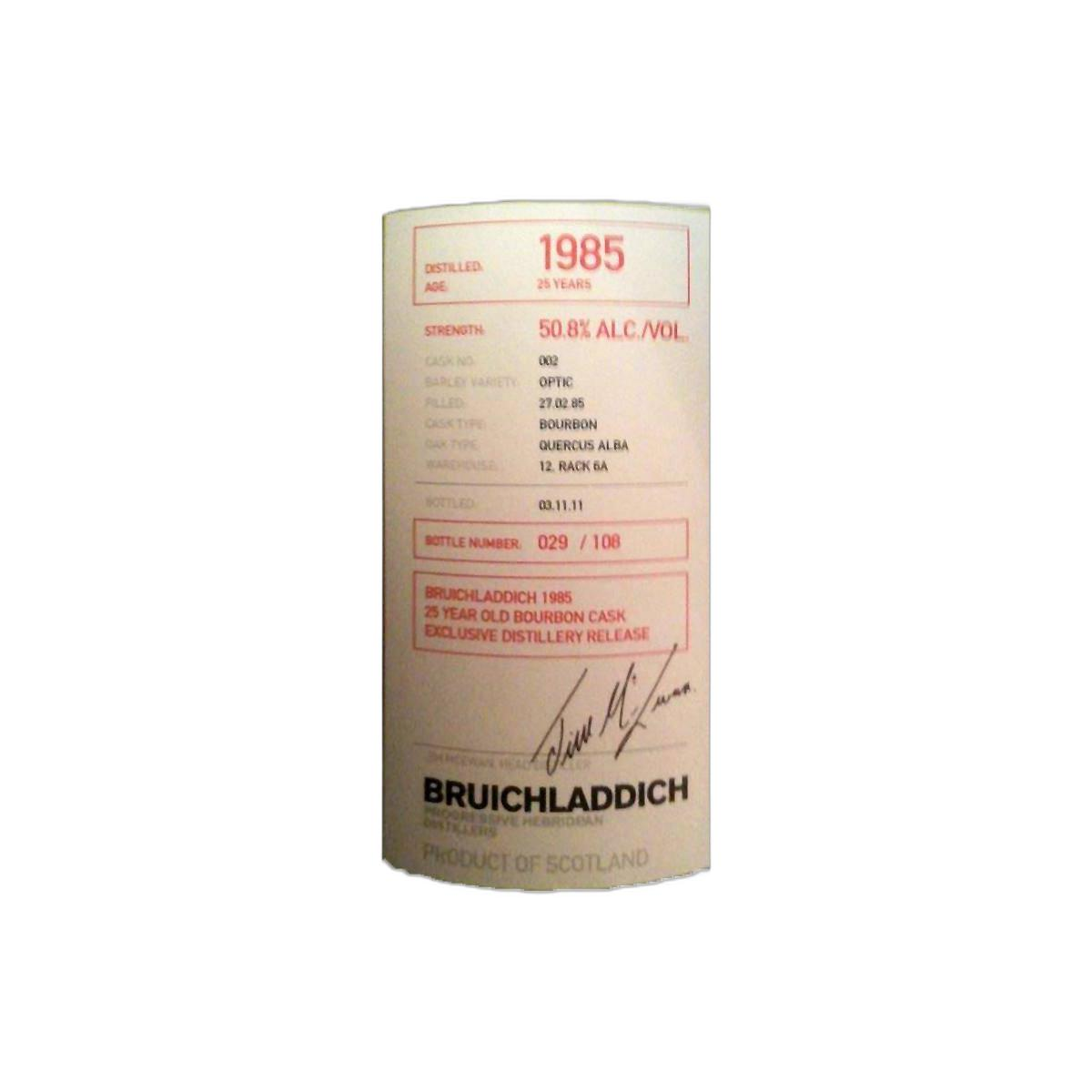 Bruichladdich 1985 25 Years Single Malt Whisky