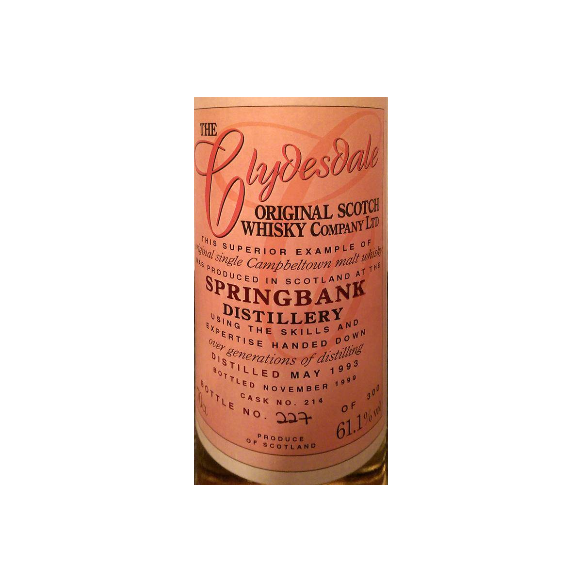 Springbank 1993 6 Years Single Malt Whisky