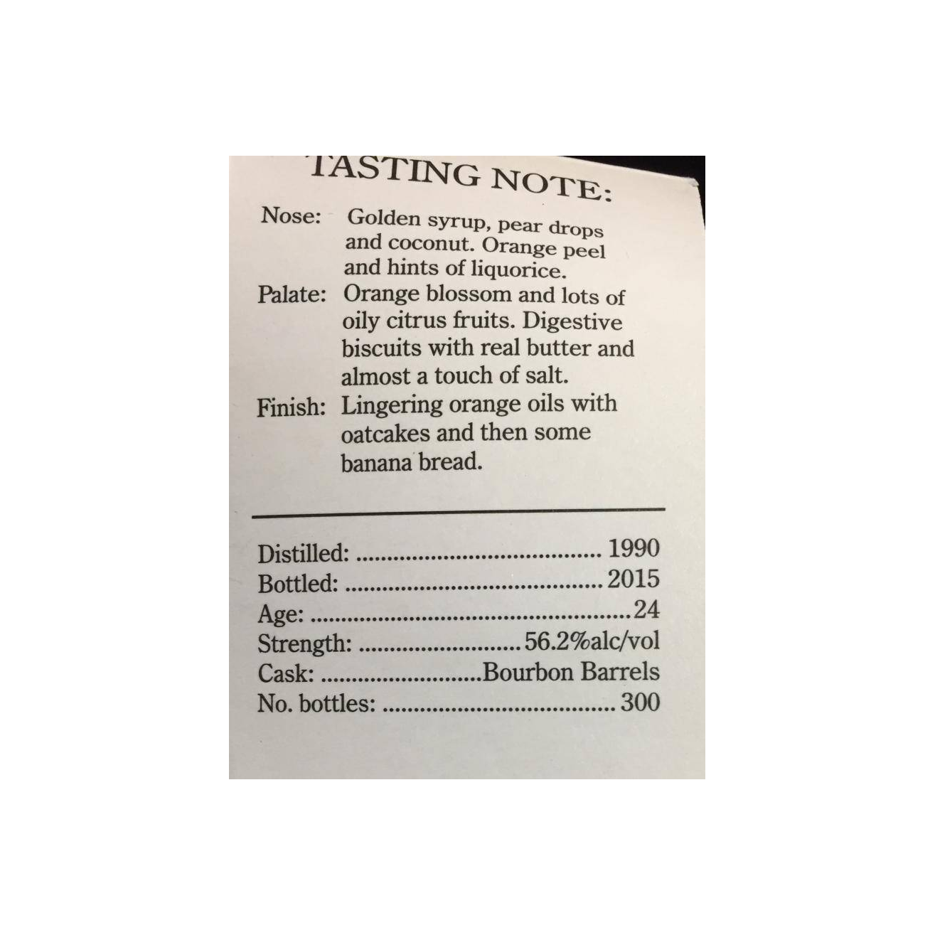 Longmorn Small Batch 1990 24 Years Single Malt Whisky 2