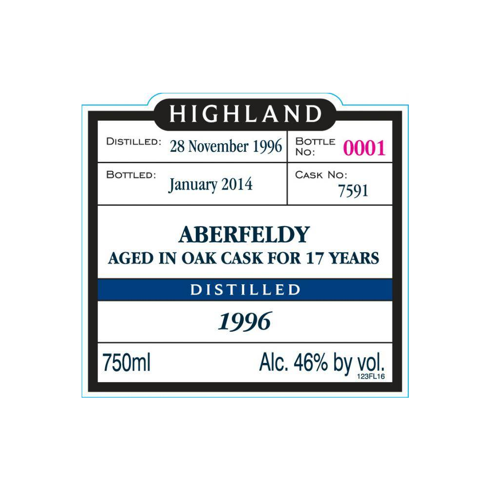 Aberfeldy 1996 17 Years Single Malt Whisky