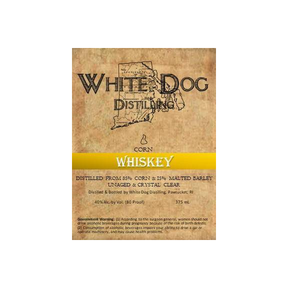White Dog Distilling Corn Whiskey
