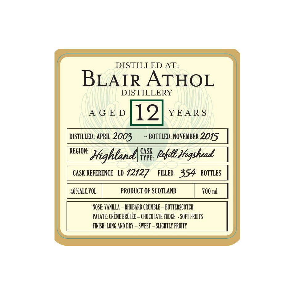 Blair Athol 2003 12 Years Single Malt Whisky 2