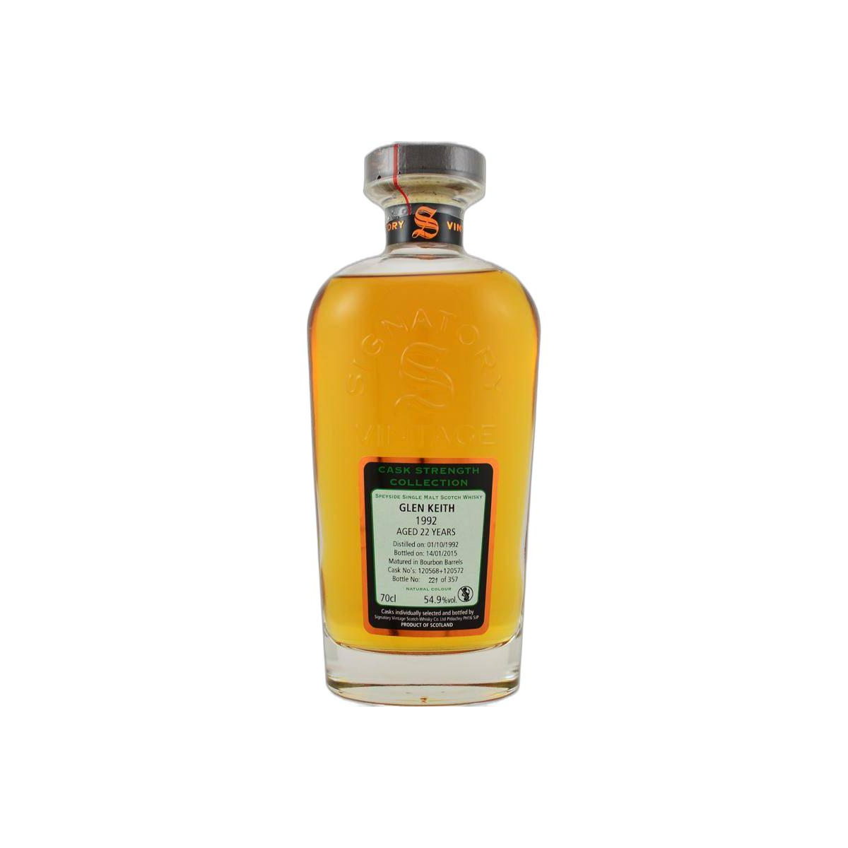 Glen Keith Cask Strength Collection 1992 22 Years Single Malt Whisky