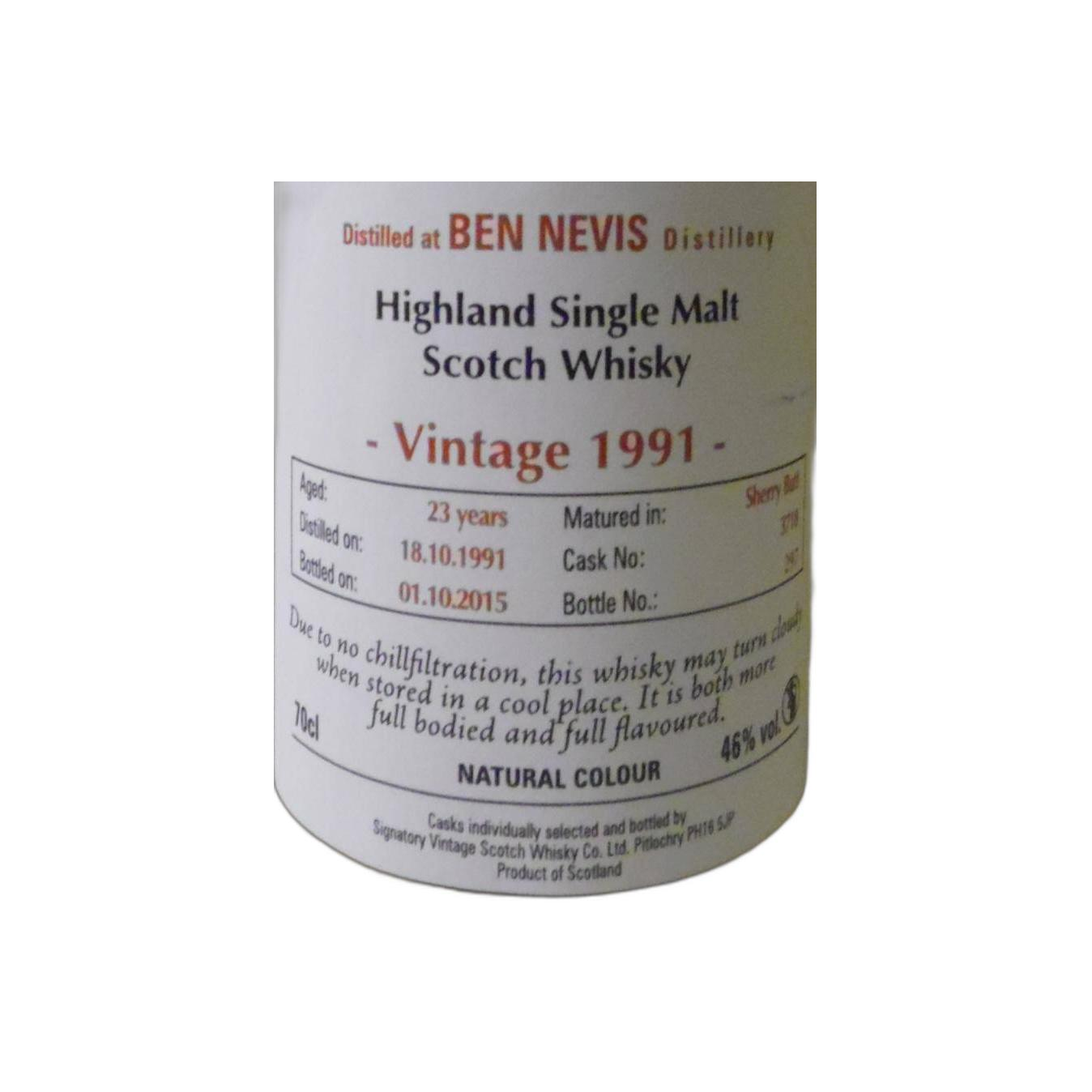 Ben Nevis The Un-Chillfiltered Collection 1991 23 Years Single Malt Whisky 2