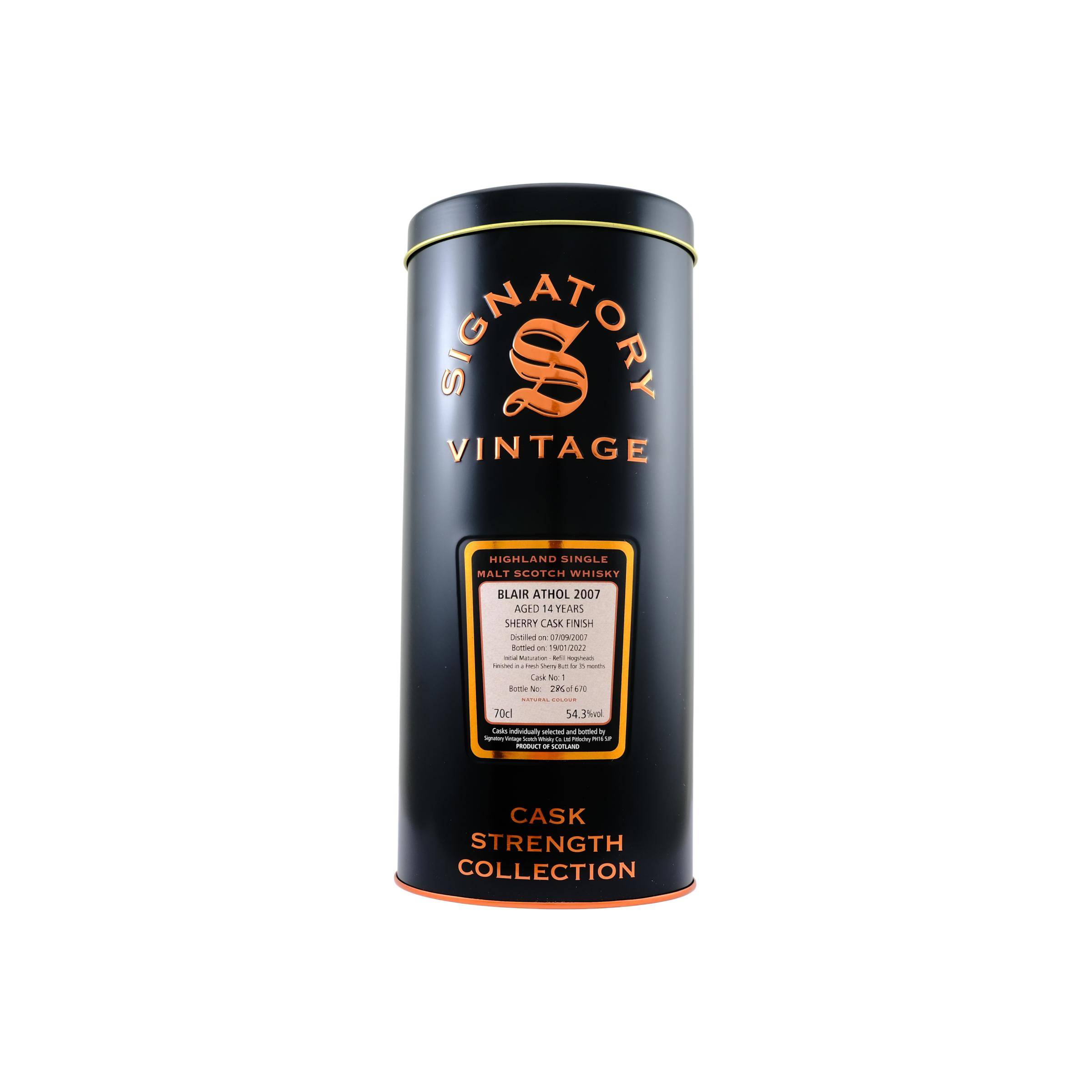 Blair Athol Cask Strength Collection 2007 14 Years Single Malt Whisky 2