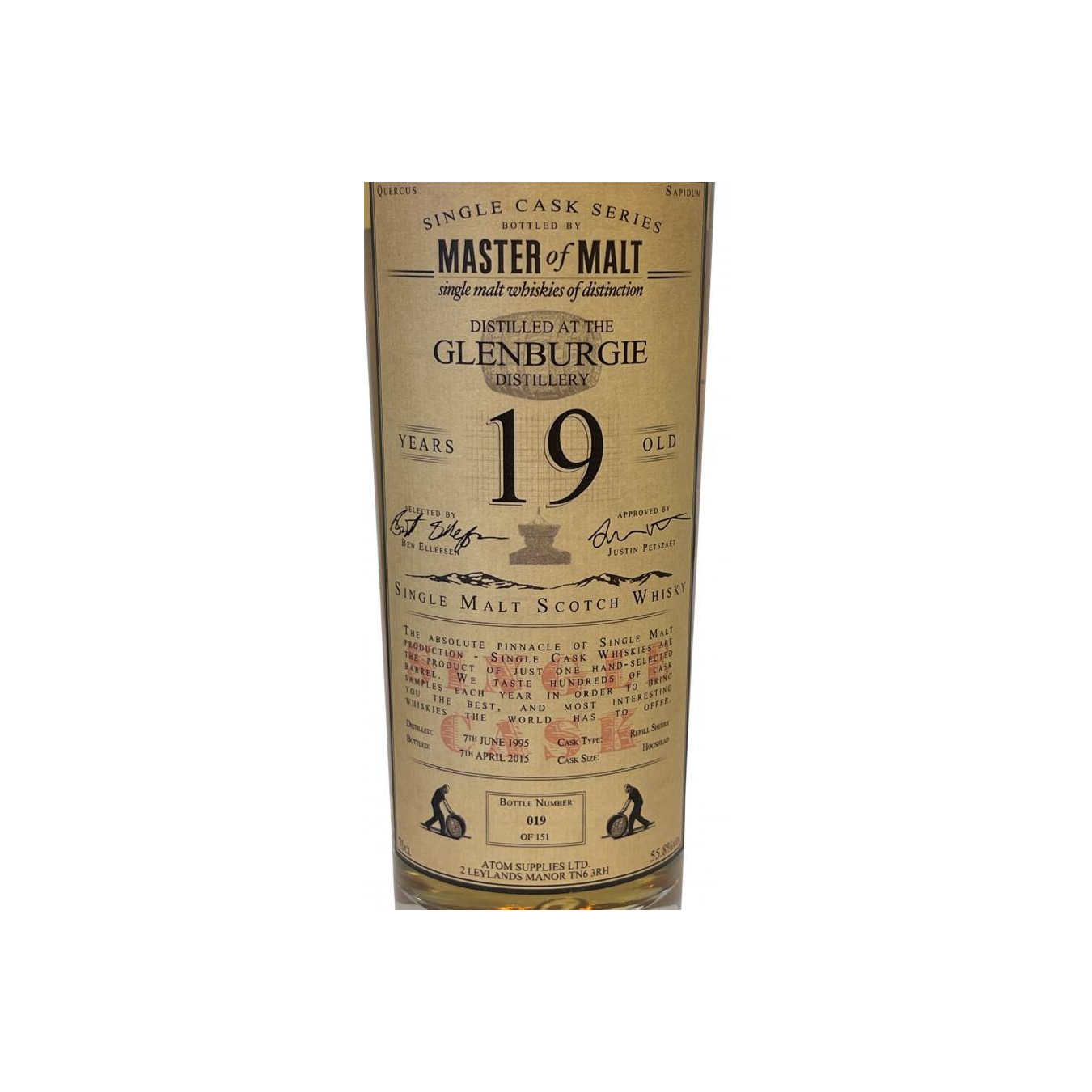 Glenburgie Single Cask 1995 19 Years Single Malt Whisky 3