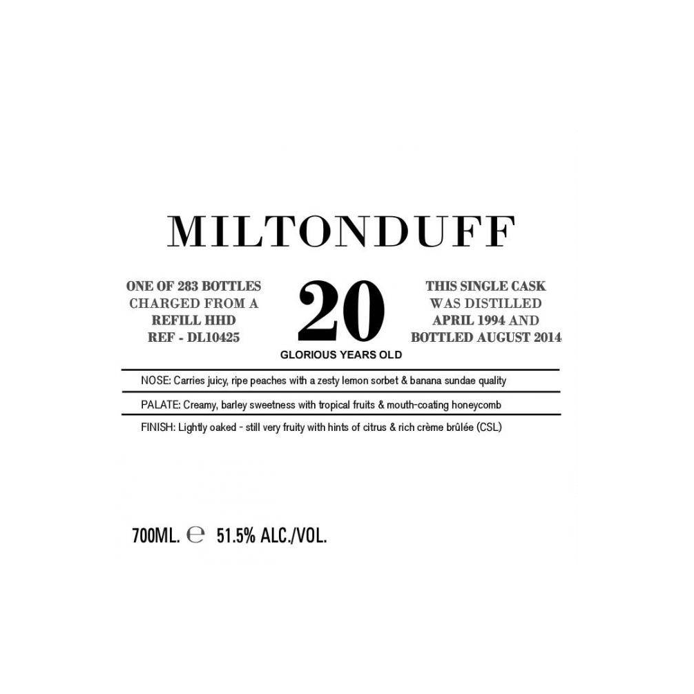 Miltonduff Old Particular 1994 20 Years Single Malt Whisky 2