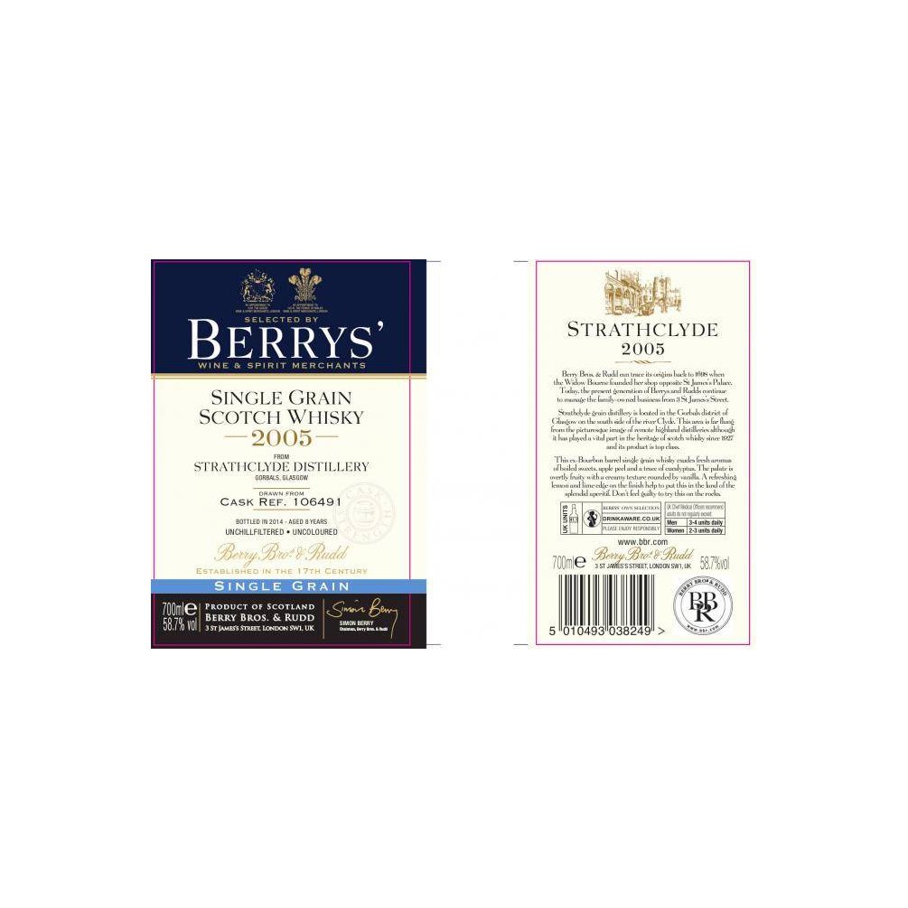Strathclyde 2005 8 Years Single Grain Whisky
