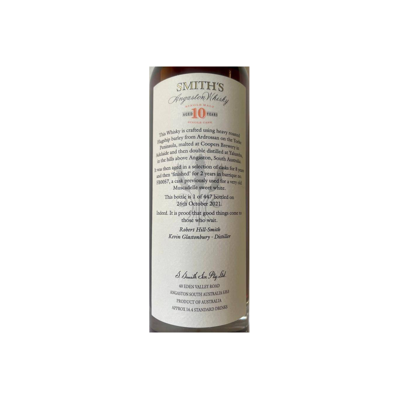 Smith's Angaston Whisky 10-year-old 2