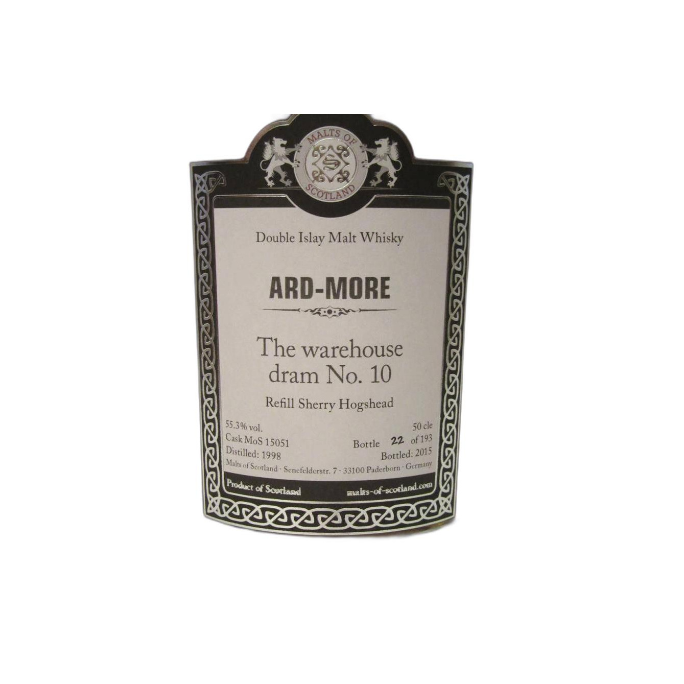 ARD-MORE 1998 Double Islay Malt Whisky MoS 2