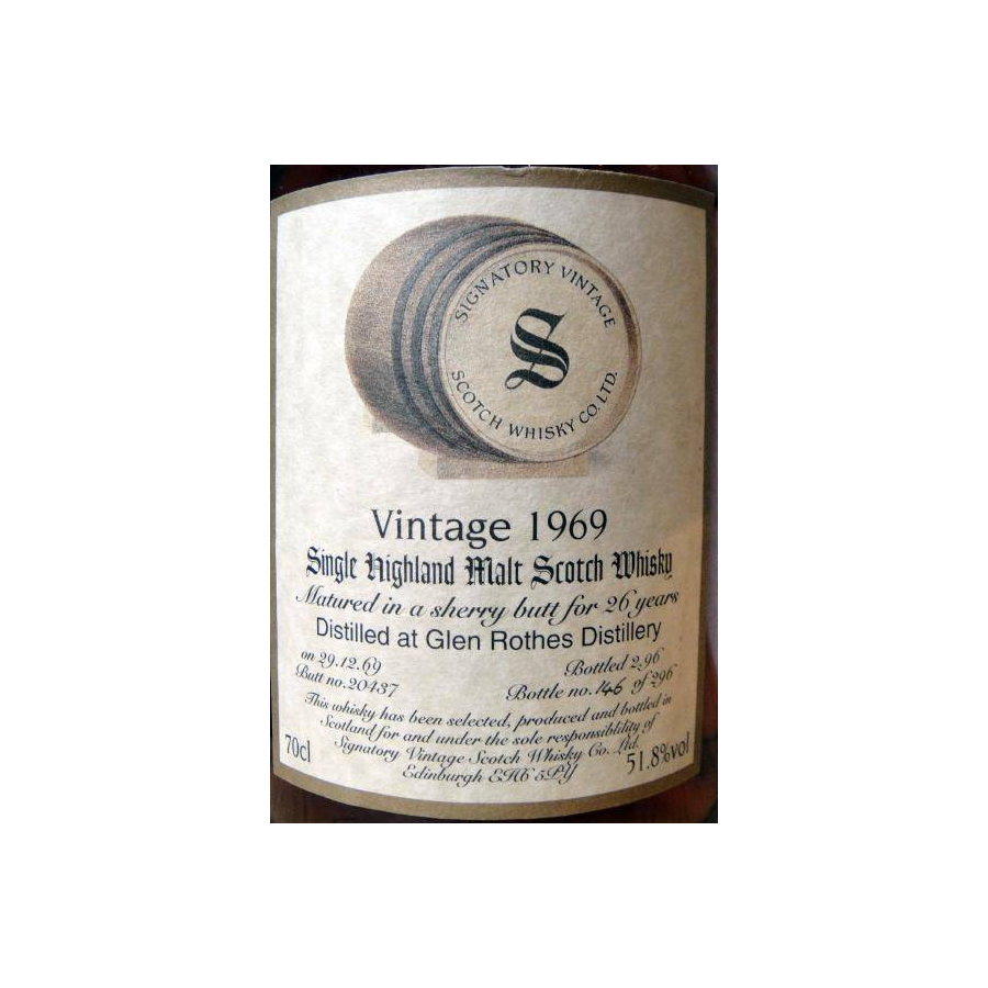 The Glenrothes Vintage Collection - Dumpy 1969 26 Years Single Malt Whisky 2