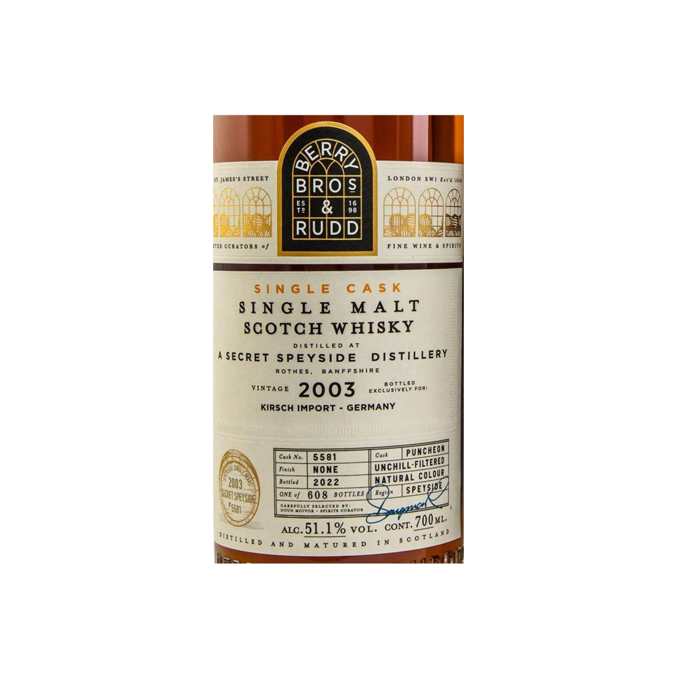 Berry Bros. & Rudd Single Cask 2003 19 Years Single Malt Whisky 3