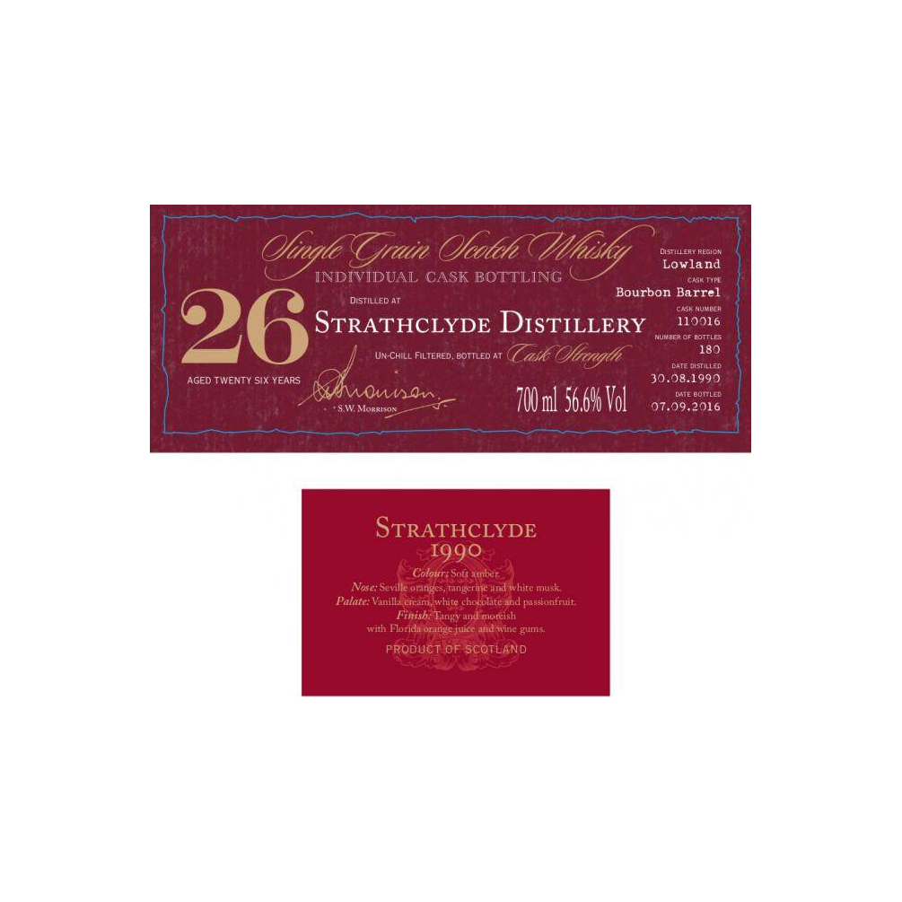 Strathclyde Individual Cask Bottling 1990 26 Years Single Grain Whisky 2