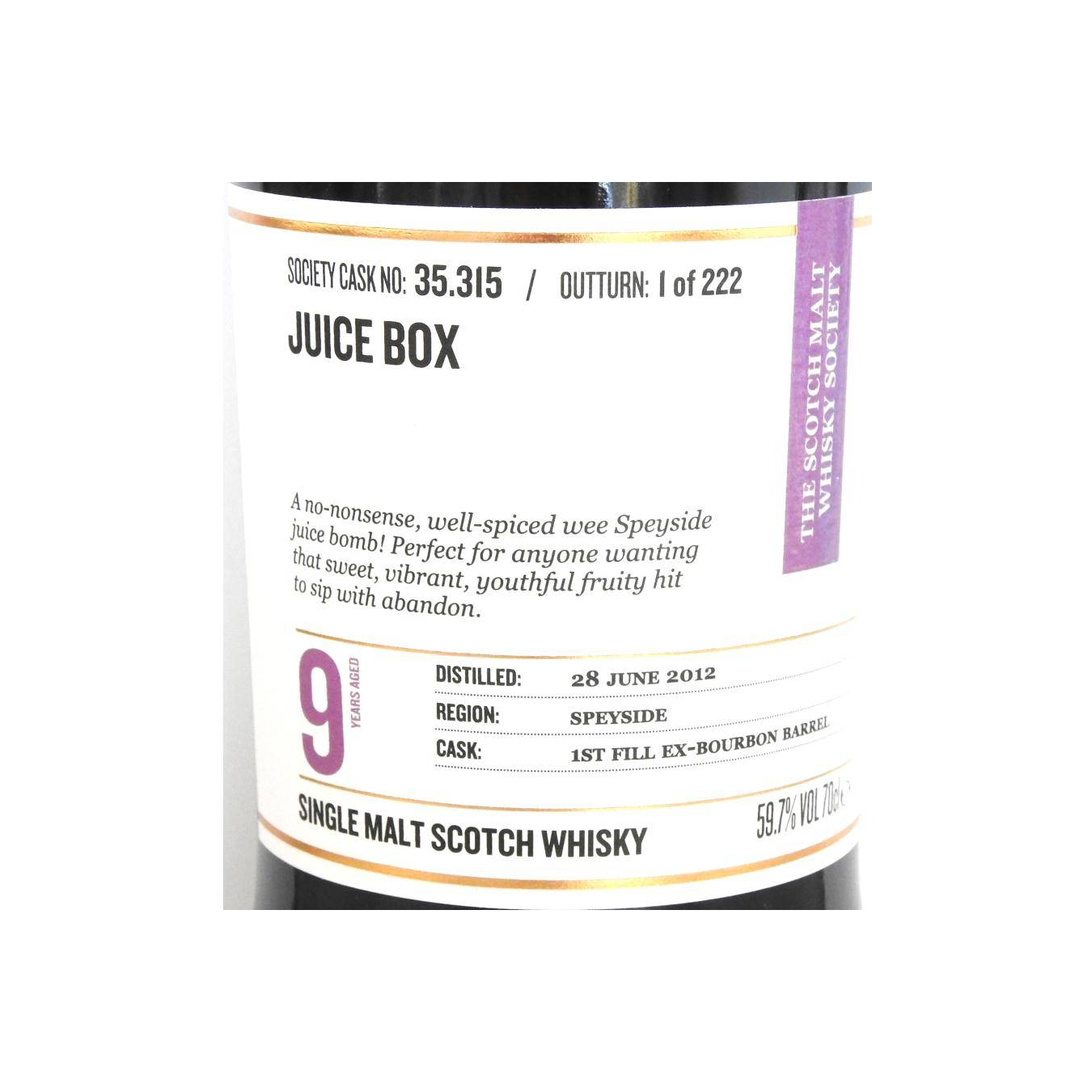 The Scotch Malt Whisky Society 2012 9 Years Single Malt Whisky 2