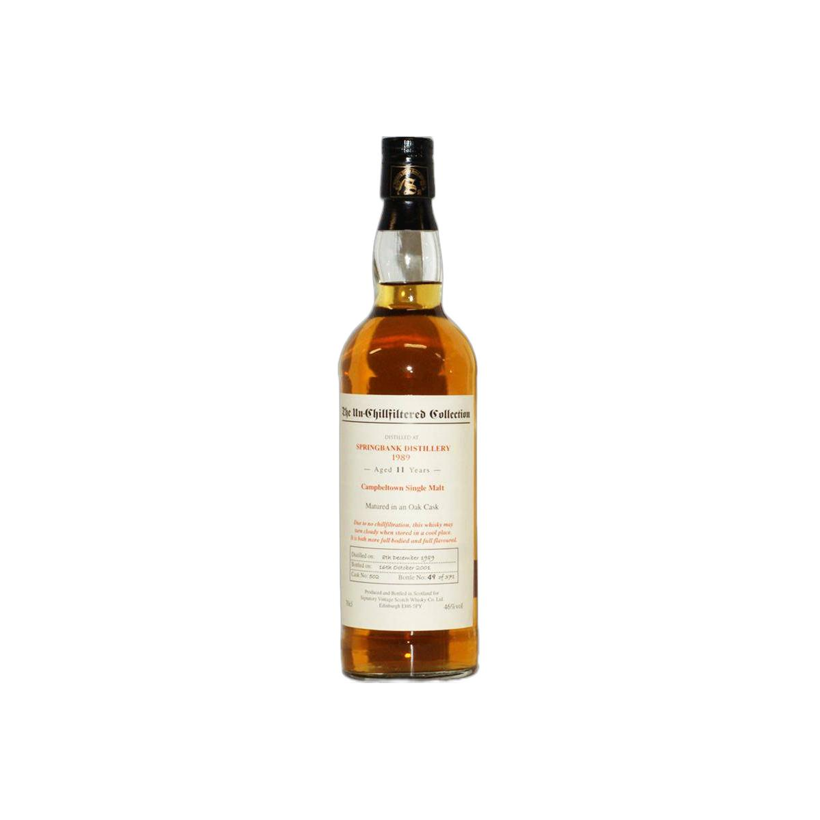 Springbank The Un-Chillfiltered Collection 1989 11 Years Single Malt Whisky