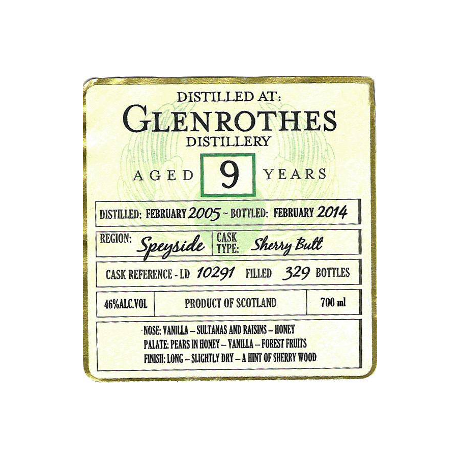 The Glenrothes 2005 9 Years Single Malt Whisky