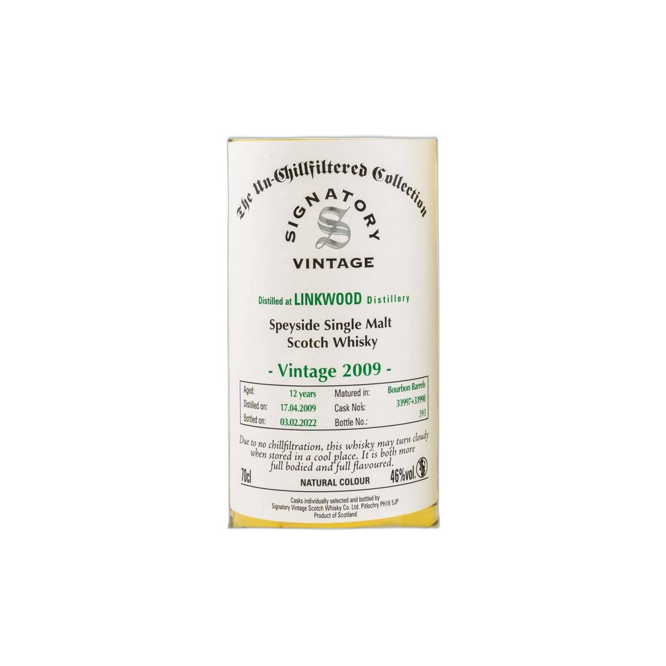 Linkwood The Un-Chillfiltered Collection 2009 12 Years Single Malt Whisky 3