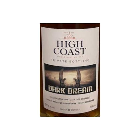 High Coast Private Bottling 2016 5 Years Single Malt Whisky 2