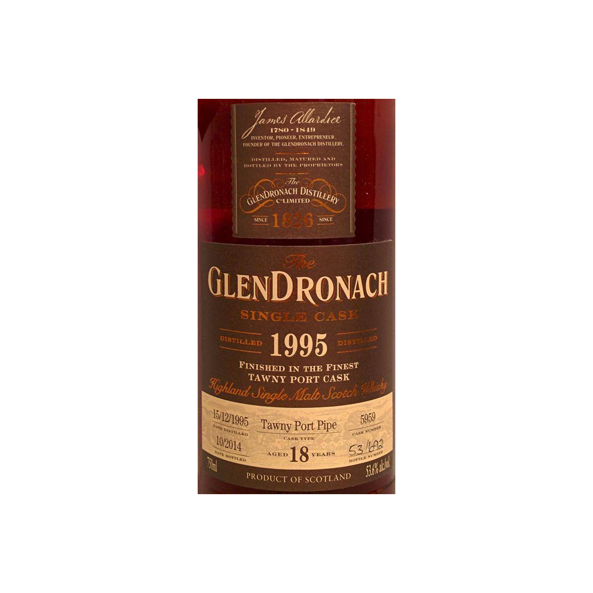 GlenDronach Single Cask 1995 18 Years Single Malt Whisky 2