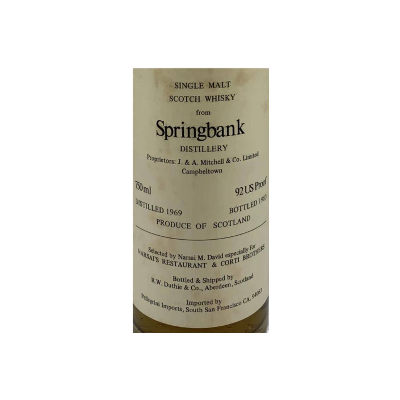 Springbank 1969 14 Years Single Malt Whisky