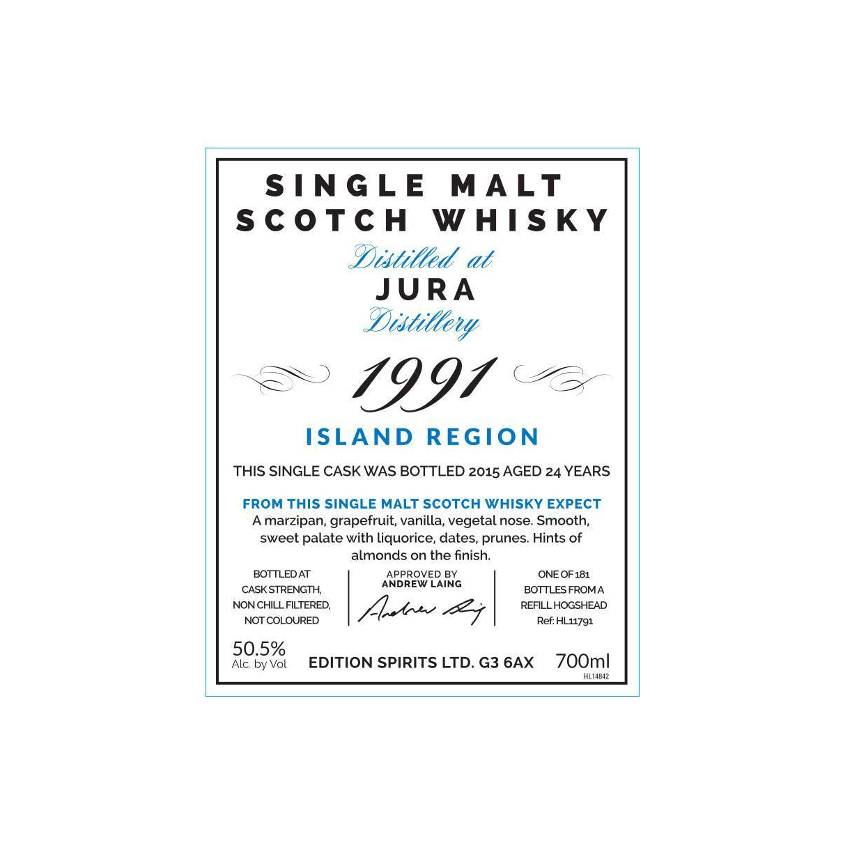 Jura The First Editions 1991 24 Years Single Malt Whisky
