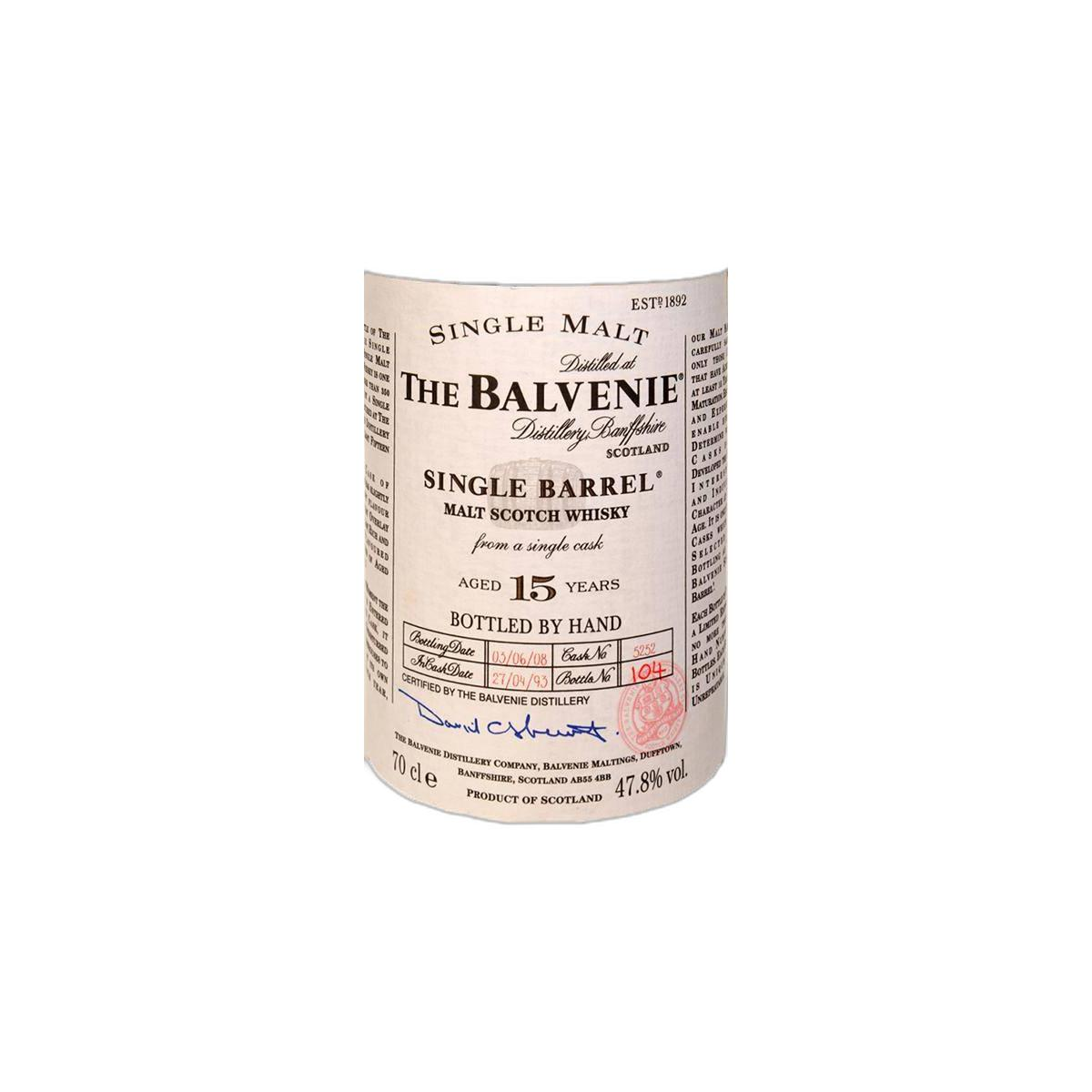 The Balvenie Single Cask 1993 15 Years Single Malt Whisky 2