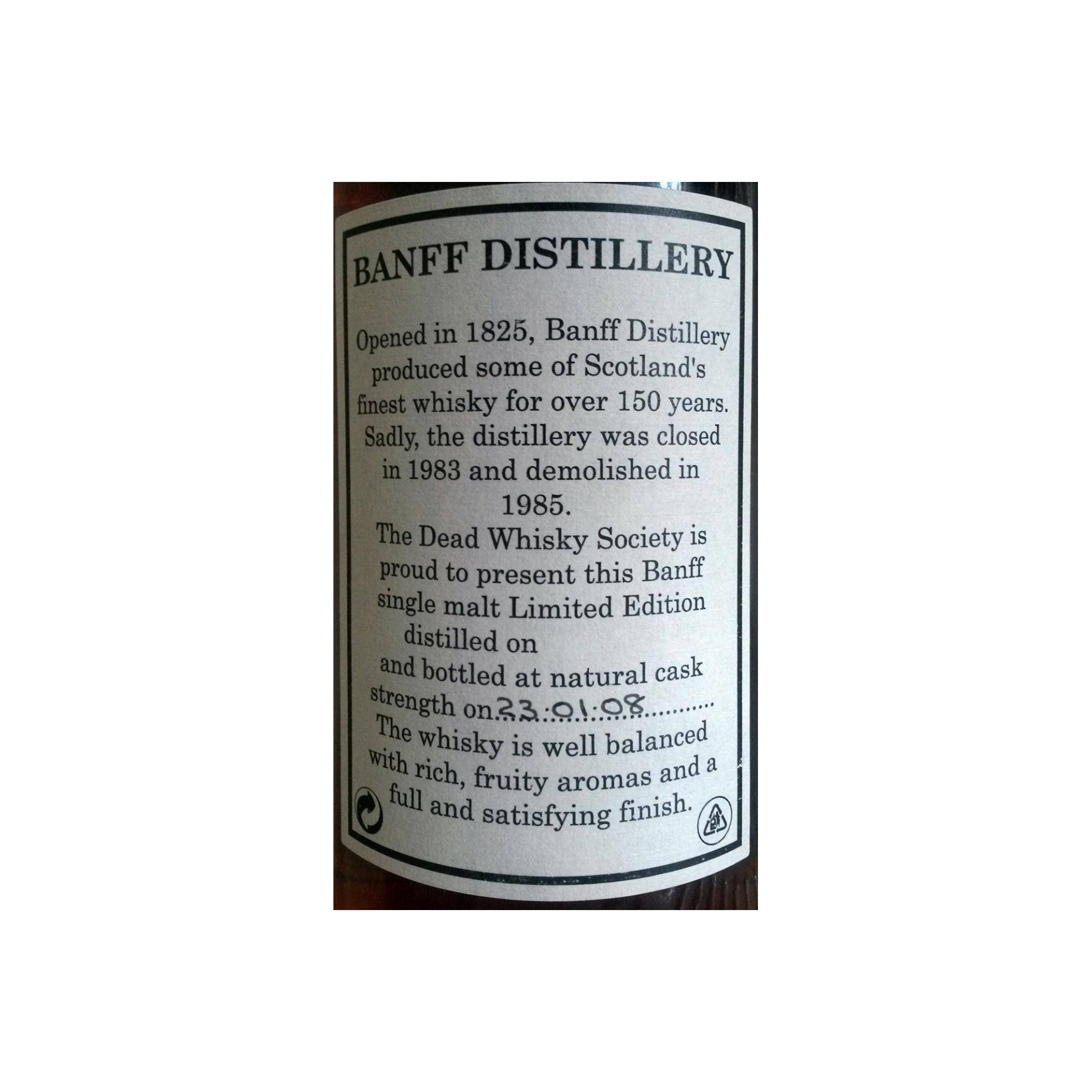 Banff 1974 33 Years Single Malt Whisky 2