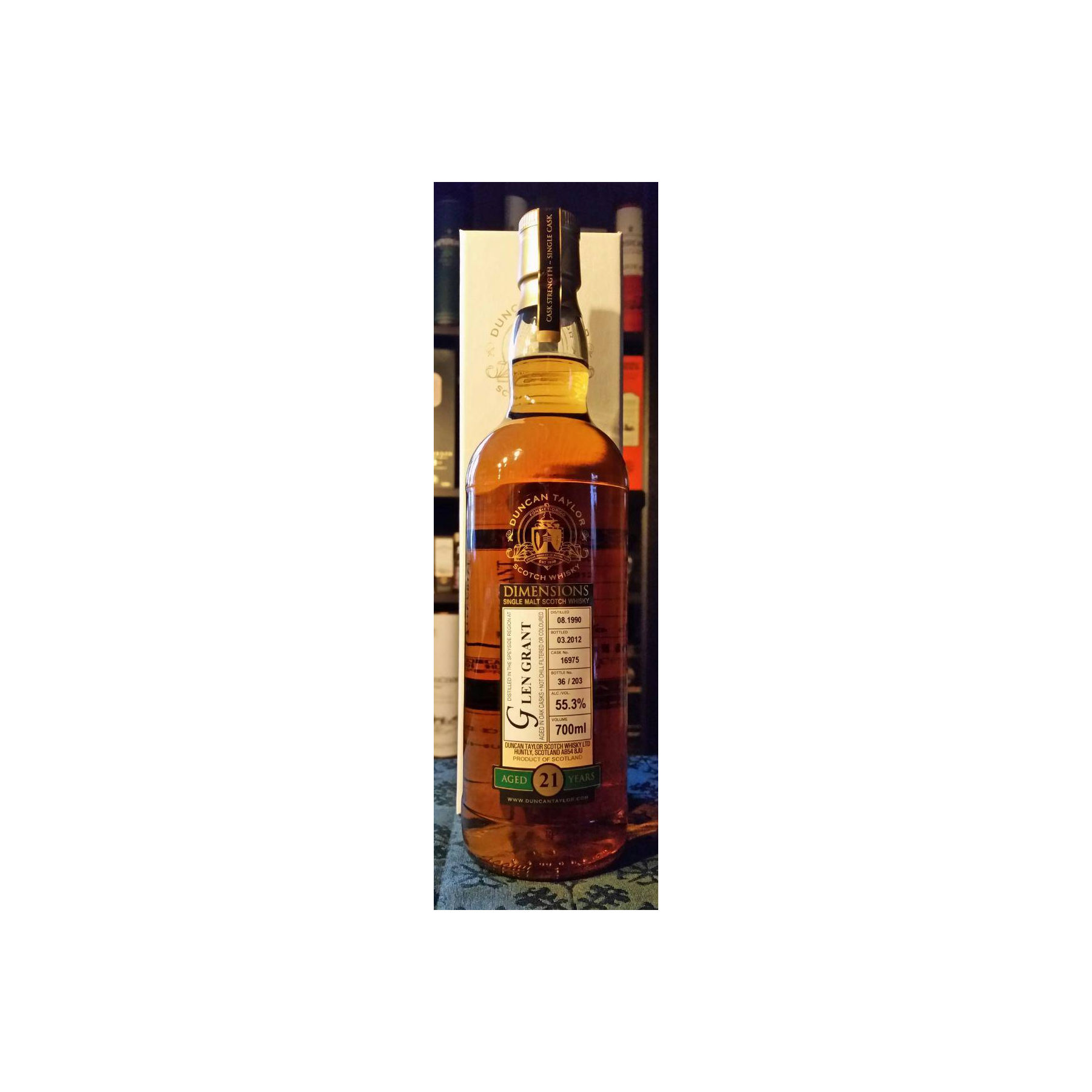 Glen Grant Dimensions 1990 21 Years Single Malt Whisky