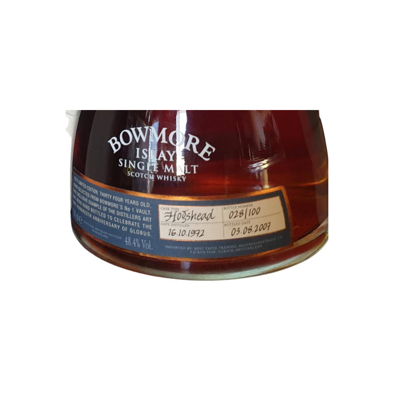 Bowmore 1972 34 Years Single Malt Whisky