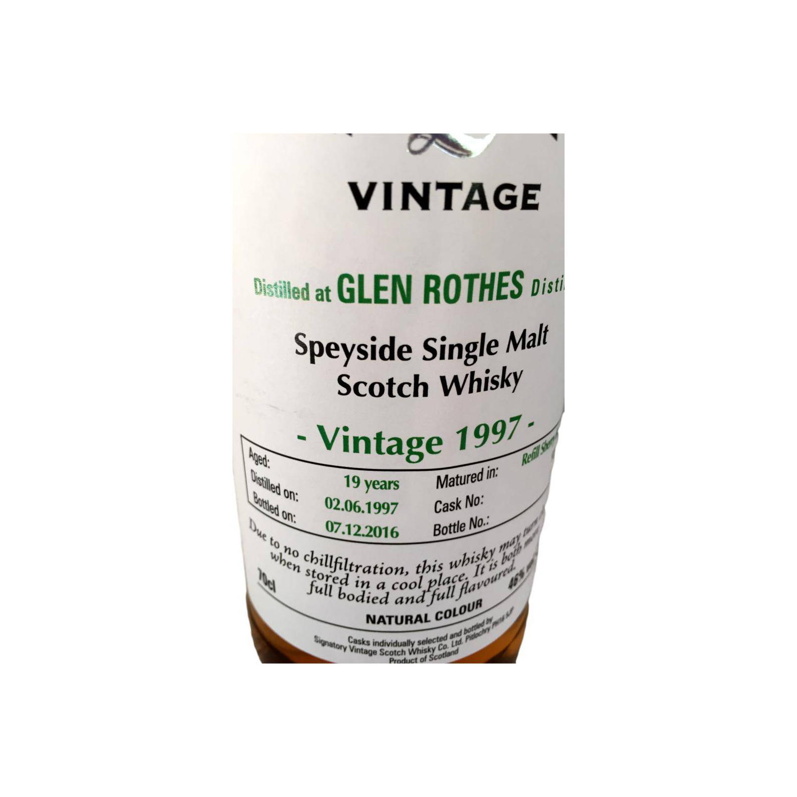 The Glenrothes The Un-Chillfiltered Collection 1997 19 Years Single Malt Whisky 2