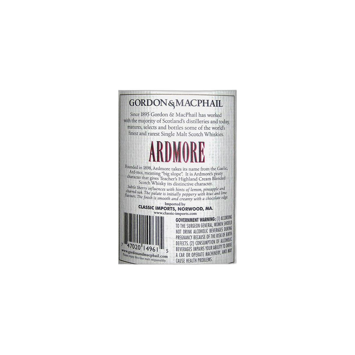 Ardmore Licensed Bottling 15 Years Single Malt Whisky 2