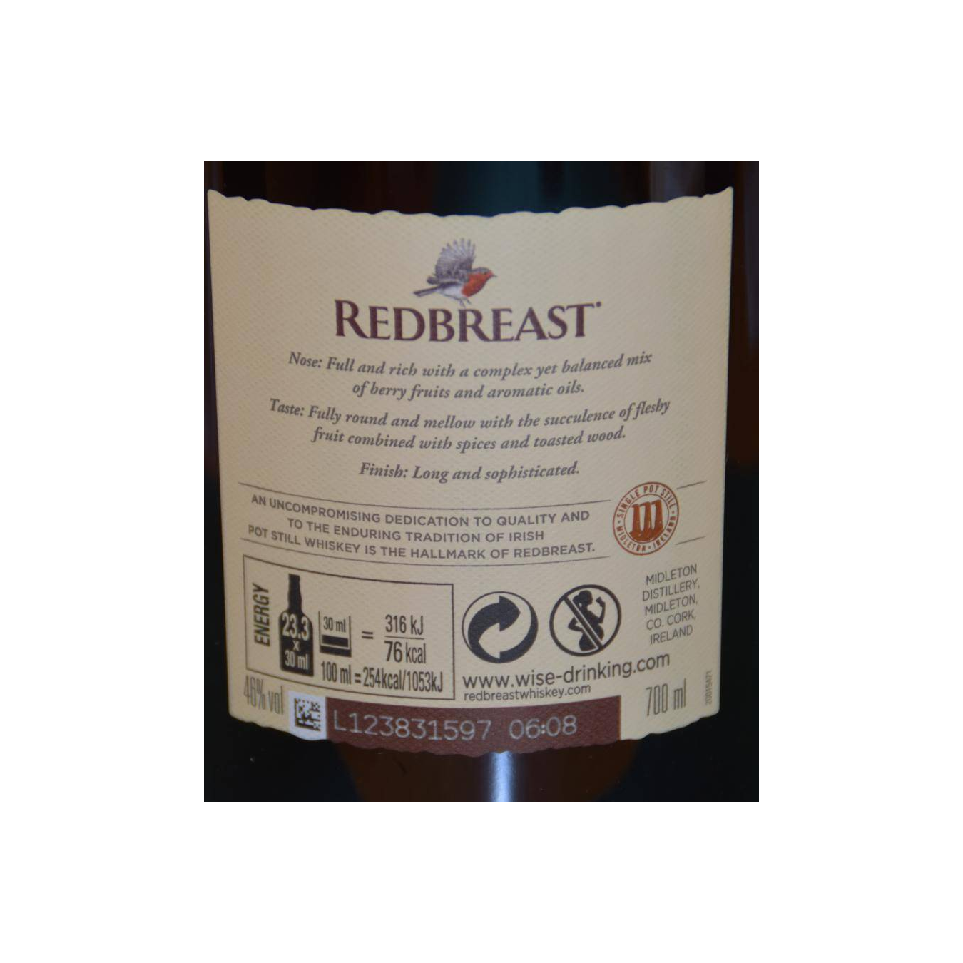 Redbreast 15 Years Single Pot Still Whisky 2