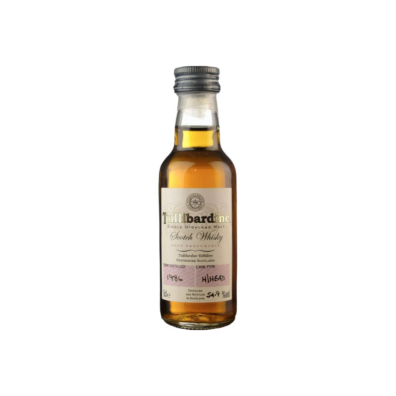 Tullibardine Miniature 1986 Single Malt Whisky 2