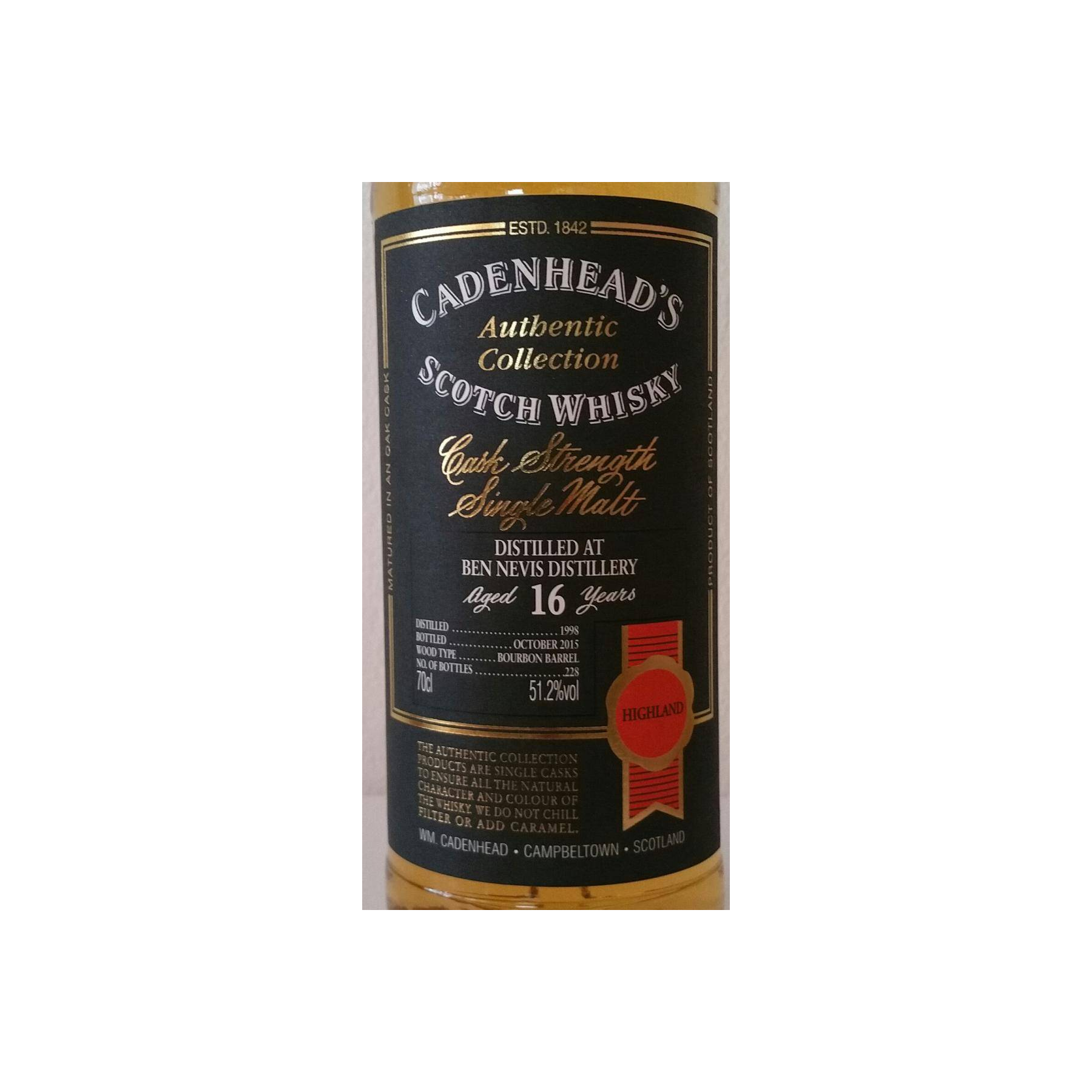 Ben Nevis Authentic Collection 1998 16 Years Single Malt Whisky 3