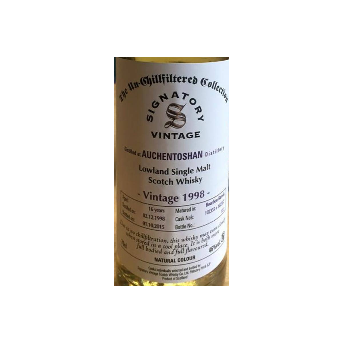 Auchentoshan The Un-Chillfiltered Collection 1998 16 Years Single Malt Whisky 3