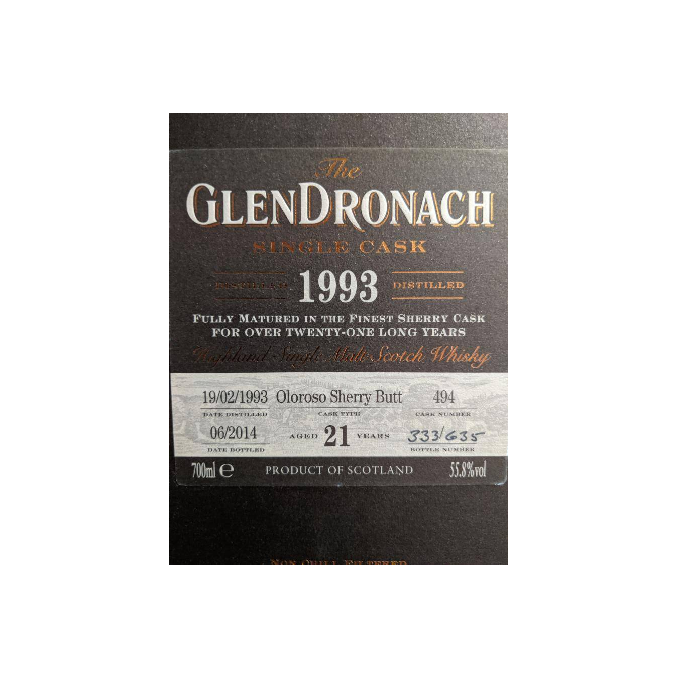 GlenDronach 1993 21 Years Single Malt Whisky 3