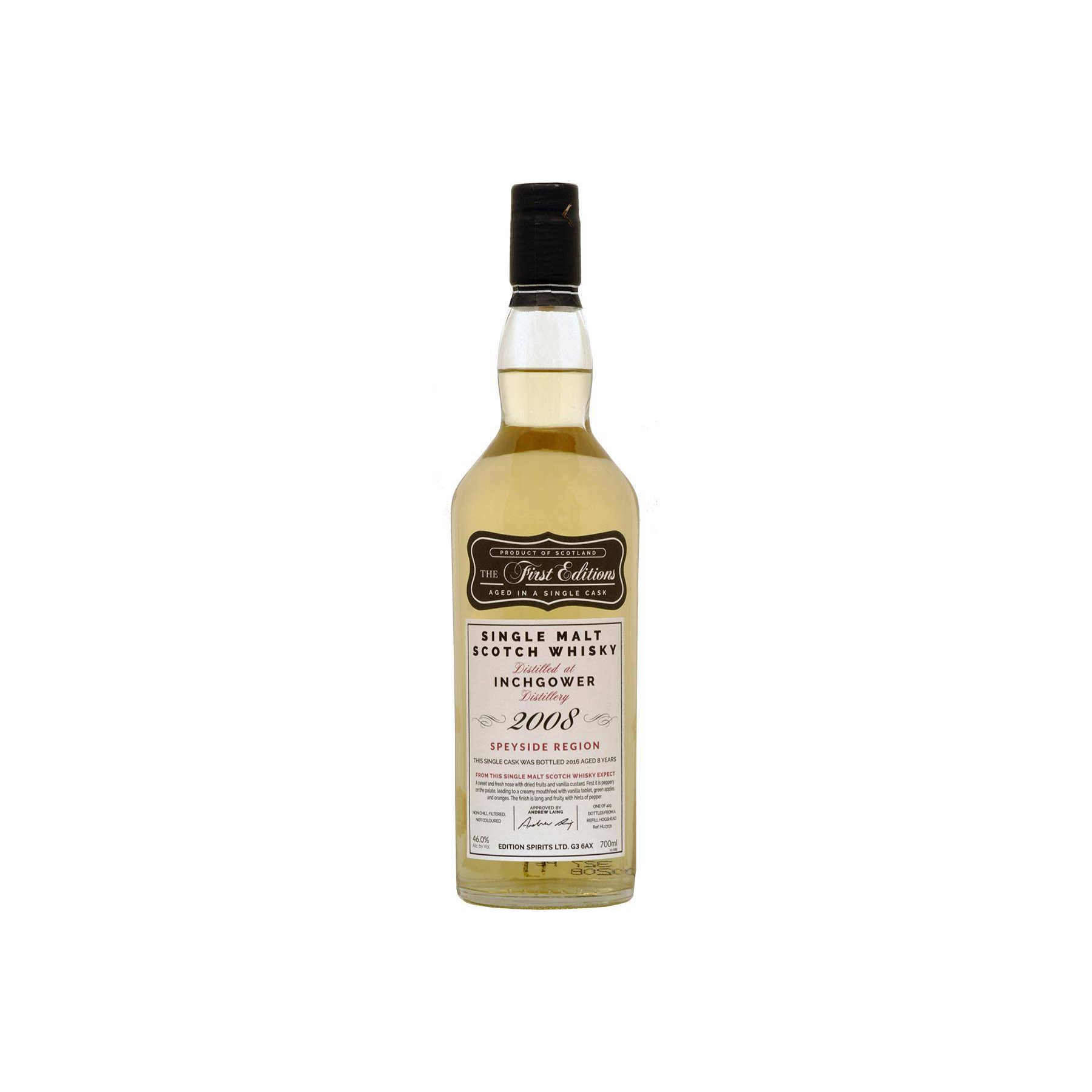 Inchgower The First Editions 2008 8 Years Single Malt Whisky