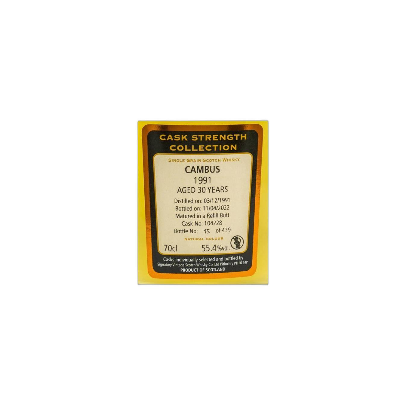 Cambus Cask Strength Collection 1991 30 Years Single Grain Whisky 3