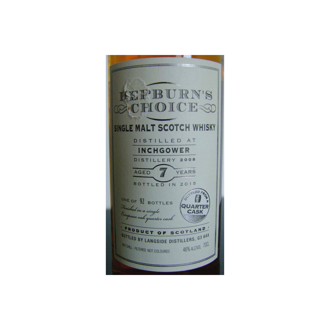 Inchgower 2008 7 Years Single Malt Whisky