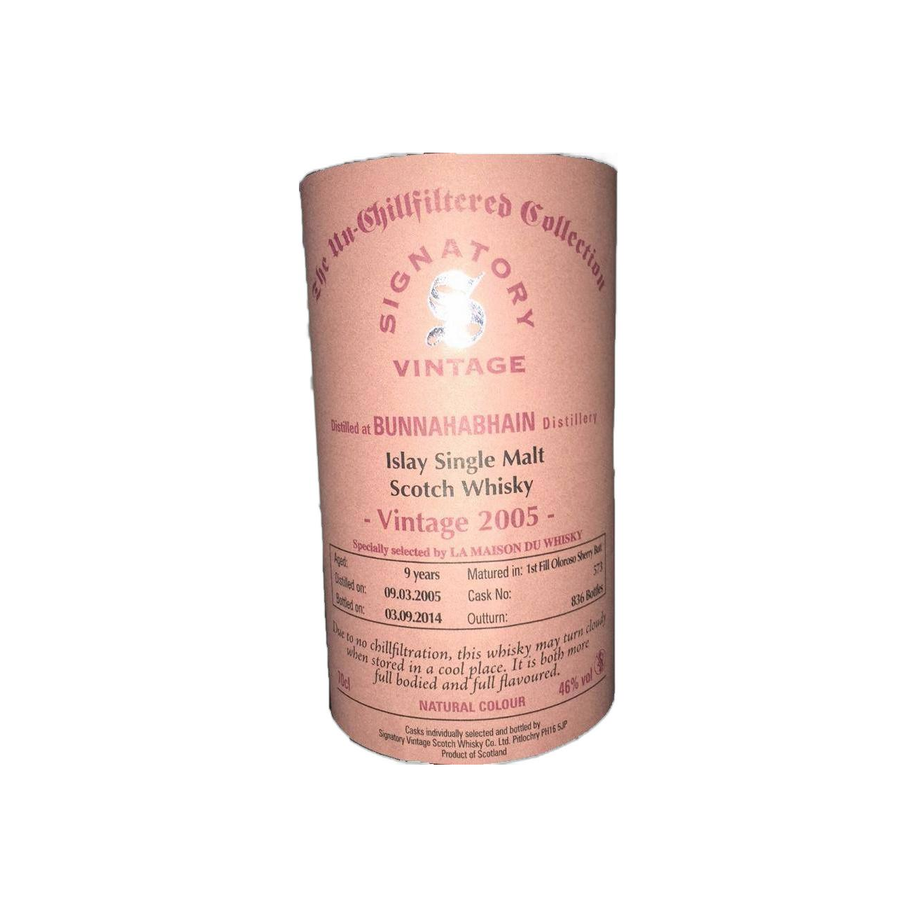 Bunnahabhain The Un-Chillfiltered Collection 2005 9 Years Single Malt Whisky
