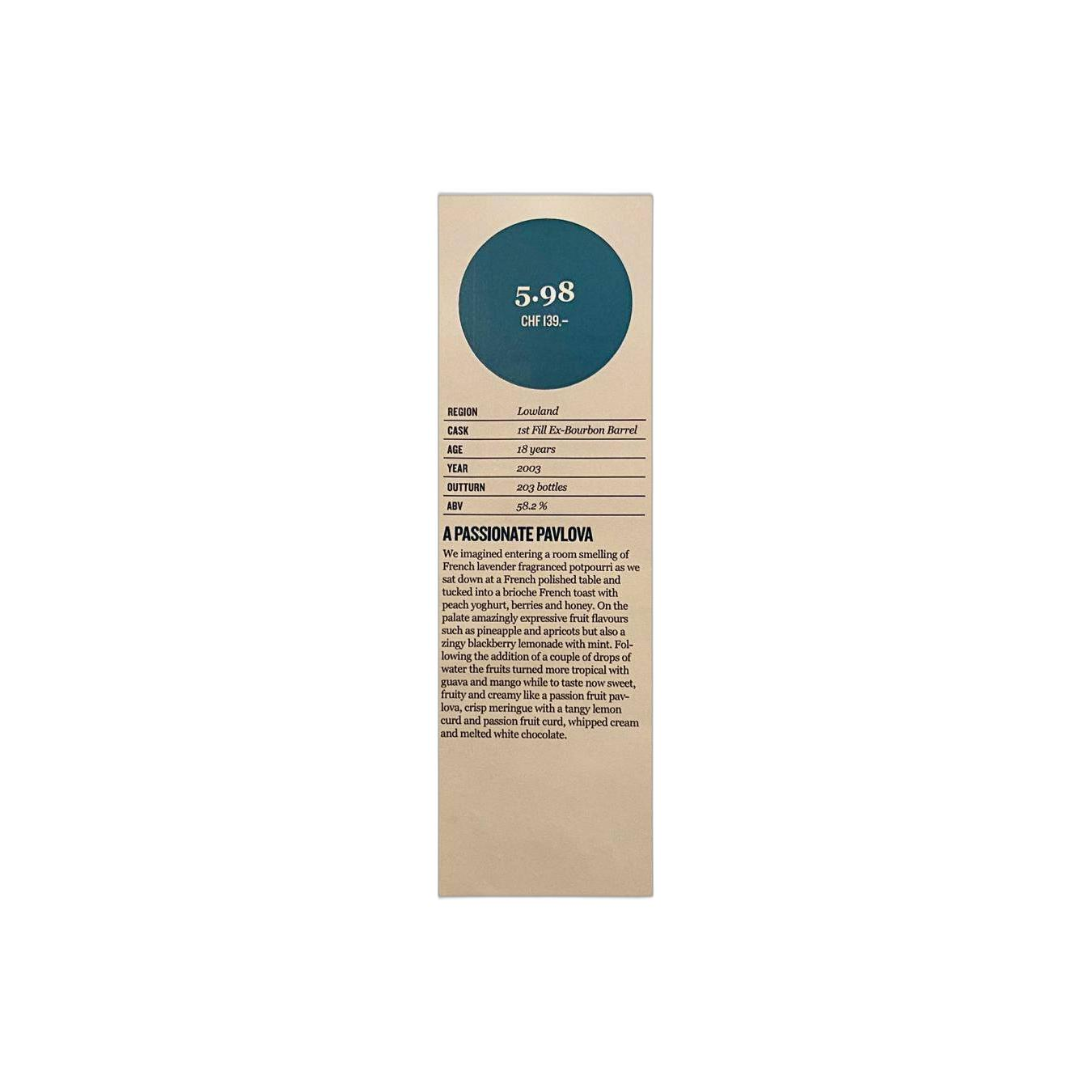The Scotch Malt Whisky Society 2003 18 Years Single Malt Whisky 2