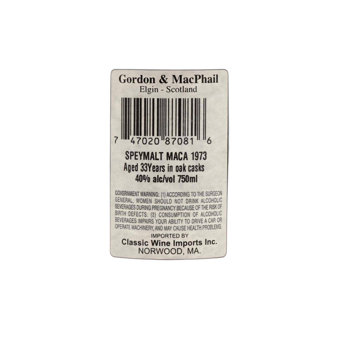 The Macallan 1973 33 Years Single Malt Whisky 2